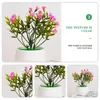 Flores decorativas Mini plantas artificiais de aloe ousai pequeno maconha de árvore simulada Mesa de escritório em vasos de ornamentos de decoração de casa acessória