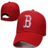 Red Soxes- B letter Brand new snapback hats adjustable street skateboard hip hop gorras bones baseball caps for men and women