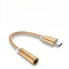USB Type C tot 3,5 mm Audio -aansluiting Adapter verbindt Mobiele telefoons Type C met oortelefoonkabelconverter voor bekabelde hoofdtelefoonadapter