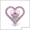 Verschlüsse Haken Verschlüsse Haken Noosa Hollow Heart Ingwer Schnappknopf Schmuckfunde Kristallhöhlen Charms 18mm Metallliebhaber Schnappschaltknopf Dhdqj