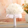 Decorative Flowers PE Rose Bridesmaid Wedding Foam Bridal Bouquet Ribbon Fake