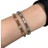 Bracelet de luxe conçu pour les personnes étroites des femmes étroites Gol 18k Lucky Clover Sky Star avec Common Vanley