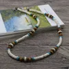 Colliers de perles à la mode d'été Bohème ethnique Collier de surf de coco blanc pour hommes bijoux à la main