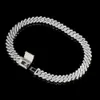 Vendre à chaud 925 Sterling Silver Hip Hop Jewelry Pass Diamond Tester Tester 16 mm Cuban Link Chain