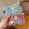 Accessoires de cheveux 50 / 100pcs Enfant Accessoires de cheveux Childrens adaptés aux filles High Elastic Solid Hair Baby Rubber Hair Band Cute Childrens Clope Corde D240514