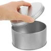 Aufbewahrung Flaschen 2 PCs Blechschachtel Container Food Weihnachtskeksen Tins Deckel Geschenk geben Feiertagsglas Kekse große Reise groß