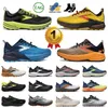 Sneakers Brooks Running Shoes Platform Locs Glycerin Hyperion Tempo Chaussures extérieures noir blanc jaune vert sneakers de qualité supérieure Brooks Chaussure 36-45