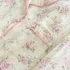 Vêtements maison pantalon imprimé floral costume de pyjamas pour le printemps et l'automne à manches longues en coton sweet girl vêtements de vêtements de nuit
