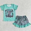 Vêtements Ensemble de vêtements pour bébés filles shorts de vache occidentale pour enfants de la mode