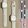 デザイナーシリコンアップルウォッチバンド38 40 41 42 44 45 49 mm lフラワーウォッチストラップリストバンドfor iwatch 9 8 7 6 5 se luxuryファッションウォッチバンド