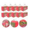 Ta ut containrar Julbehandlingslådor Xmas Present Cupcake -fodral med handtagsgodishållare Cookie Wrapping Box för festförpackningar
