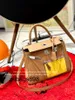 Designer handväska keliys äkta läder 7a handväska designer färgfäska sypning kelys25cm kolormatisk färg flerfärgad snabb läder