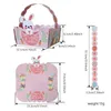 Present Wrap 4st Portable Easter Candy Box Diy Chicken Flower Design Papper Basket Party med handtagsförsörjning