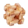 Wooden Kong Ming Lock (Lu Ban Lock) - Teaser Brain IQ Montessori Educational Toy per bambini adulti - Game di sblocco di puzzle 3D