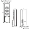 ドアロックスライディングゲートオープナーデジタルロックキーレスキーパッドコードパスワード鉄の防水プッシュボタンコンビネーションドロップデリバリーDHN6O