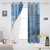 Tende blu blu grigio olio dipinto di pittura finestra soggiorno pannello cucina tende blackout per camera da letto