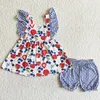 Vêtements Ensemble de vêtements pour bébés filles shorts de vache occidentale pour enfants de la mode