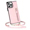 Crossbody Double Button Zipper iPhone15pro Max 14Plus 13 12 11 STRAP DE CARD