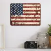 Metal American Flag Wall Art American National Star Spangled Flag Retro Wall Mounted Flag Independent Decorative Accessories 240425