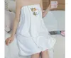 Towel Coral Fleece Embroidered Bath Skirt Shower Cap Set Thickened Absorbent Wearable Tube Top Dry Hair Women Robe