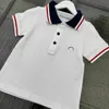 New Kids Polo Shirt خطوط متعددة الألوان طفل T Shirt Baby T-Shirt Size 100-150 Summer Treasable Fabric Boy Short Sleeve Girl Lapel Tees 24April