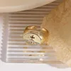 Brand Cross Seal Westwoods Saturn Anneau avec Nail de bijoux pour femmes de style or plaqué Gold