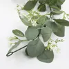 Dekorativa blommor konstgjorda eukalyptus Garland Rattan Leaf String Jungle Plant Green Lämplig för bröllopsfestballong DIY
