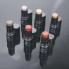 QIC Qini color high light face repair brightening shadow stick 3D face base cream Lying silkworm pen powder blusher stick makeup