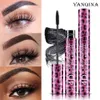 Yanqina rode luipaardprint 2-in-1 set oog zwart dikke krullen snel drogende waterdichte eyeliner pen make-up