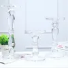 Ljushållare europeiska transparent kristallglashållare romantiska bröllop centerpieces bord kaffedekor kandelabra hem dekoration