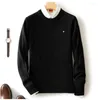 Herrenpullover reine Kaschmirpullover Kleidung Herbst Winter Warm Jersey Jumper Robe Hombre Hiver Pullover O-Neck Strickmischung