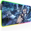 Mouse pads Pulseira Restos xxl Mouse Pad RGB Lenovos Back Back Deskmat Acessórios para laptop Mousepad Gamer tat Backlight Cabinet PC Office Setup J240510