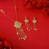 Серьговые ожерелье Новый высококачественный ювелирный набор Женской одежды из циркона с модными ближневосточными арабскими украшениями xw