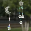 Estatuetas decorativas 1pcs suncatcher cristal prism ball star lua janela decoração de ornamento de cristais pendurados prismas para o jardim de carros home