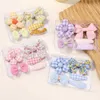 Accessoires de cheveux 5/7 Baby Girl Hair Clip Set mignon Fleur Bow Rabbit Princess Clip de cheveux Convient pour les filles pour tout-petit Clip latérale mignon Clip de cheveux ACCESSOIRES D240514