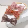 Acessórios para o cabelo 1pcs laços arcos de nylon bandana para meninas recém -nascidas elásticas bandeiras de cabelo macio crianças novas acessórios para cabelos de bebê por atacado presente