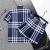 Designer Men's Sportswear Set, Jogging Sweatshirt, Jogging Suit, Men's Sportswear Two-Piece T-Shirt, Summer Checkered Printed Short Sleeved Shorts