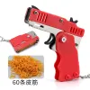 1st -legering Keychain Rubber Band Gun - Shooting Pistol Toy for Kids 'Outdoor Fun - Unik metallgåva för pojkvän