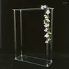 Candle Holders Wholesale 2024 Style Clear Acrylic Flower Stand Wedding Centerpiece Table Decoration Geometric Column Floor Pillar Props