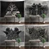 Tapestries ffo viking helm schedel hamer odin mythe hoorn print patroon tapijtspatroon huis slaapkamer woonkamer muur decor achtergrond doek