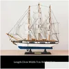 装飾的なオブジェクト図形の木材船モデル装飾リビングルームクラフトモダンホームデコレーション海賊ワインキャビネットオフィスバースドdho4b