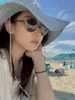 Szerokie brzegi czapki wiadra dla kobiet moda letnia czapka na plażę Strip
