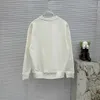 Home b High Version 23fw Paris Autumn/winter Style Tape Paper Printed Embroidered Sweater for Couples Same Men and Women