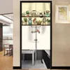 シャワーカーテン外国貿易韓国ドアカーテンファブリックアートポット植物インスノルディックスタイルの家庭用キッチンベッドルームバスルームシェード