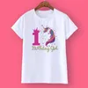 T-shirts Shirt Birthday 1-12 T-shirt d'anniversaire T-shirt Wild Tee Girls Party T-shirt Theme Clothes Kids Gifts Fashion Tops Tshirt T240513