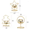 Candlers Star Round Christmas Tree Geometric Tea Holder Candlestick Hollow