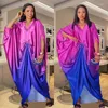 Abbigliamento etnico Summer Gradient Color BouBou Robe Africain Femme Abaya Dashiki Sonte Short-Neste Maxi Abito per donne 2024