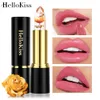 Hellokiss Jelly Flower Lipstick Fuktande och fuktgivande smink färgande guldfolie värmande läppstift