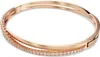 Swarovski Twist Rows Crystal Armband Series Rhodium och Rose Gold Veneer Transparent Crystal Crystal