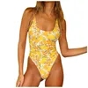 Swimons de maillots de bain pour femmes Swimsuit One Piece Monokini Y2K Floral Imprime Bikini Bathing Fssue Skinny Suspender Trajes de Bano Mujer